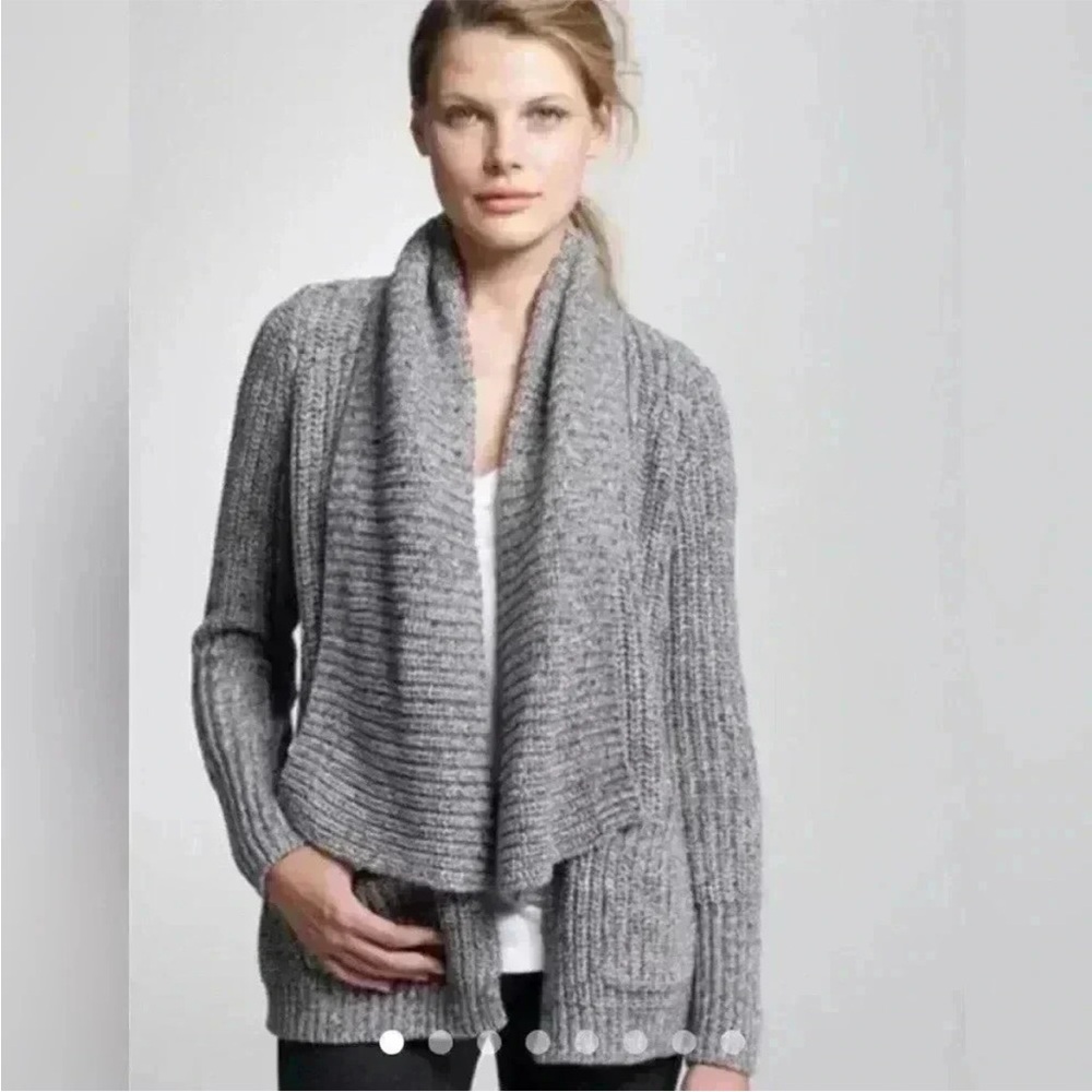 J. Crew Heather Gray Marled Women's Shawl Collar Cardigan